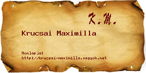 Krucsai Maximilla névjegykártya